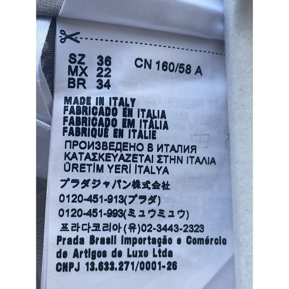 Miu Miu Gray Pleated Wool Skirt With Button Detail Made In Italy - Picture 8 of 9